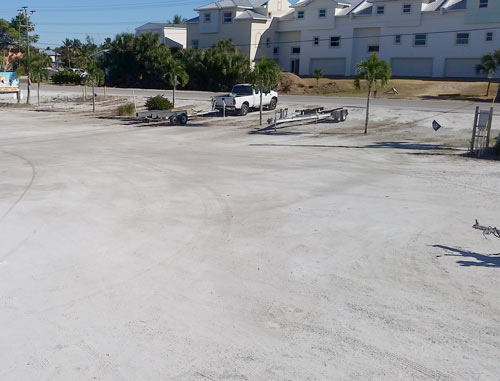 truck and trailer parking at boat ramp